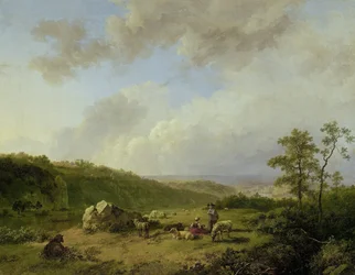 Landschap met een dreigende regenbui