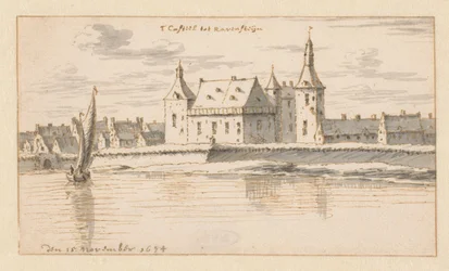 Gezicht op het Kasteel van Ravenstein, Noord-Brabant