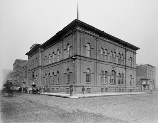 Harrison Street politiebureau, Chicago, Illinois, VS, ca. 1900