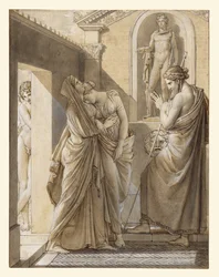 De vader van Psyche raadpleegt het orakel van Apollo