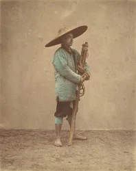 [Chinese man met hoed], 1870s