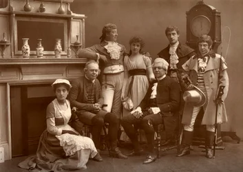 Het Vaudeville-gezelschap in De Weg naar de Ondergang, in het Vaudeville Theater, Londen