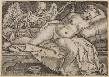 De rustende vrouw en de dood