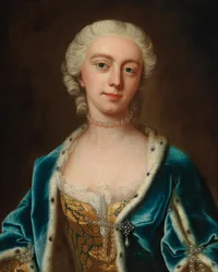 Portret van Augusta van Saksen-Gotha 1719-1772, Prinses van Wales, Midden 18e eeuw.
