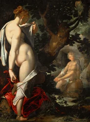 De nimf Salmacis en Hermaphroditus, ca. 1580-1582