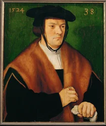 Portret van een Heer van Westerburg, 38 jaar oud (schilderij op eikenhout)