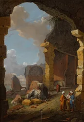 Romeinse ruïnes met tulbandfiguren