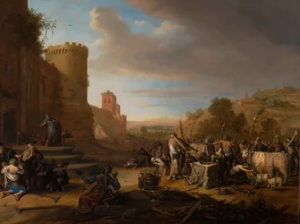 De heiligen Paulus en Barnabas te Lystra (Offer te Lystra)