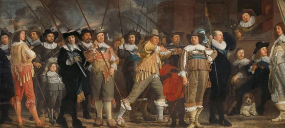 Schutterscompagnie van wijk VIII onder bevel van kapitein Roelof Bicker. Officieren en andere schutters van wijk VIII in Amsterdam onder bevel van kapitein Roelof Bicker en luitenant Jan Michielsz Blaeuw