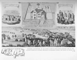 Bankside, Southwark, Londen, in 1648, 1818 1904