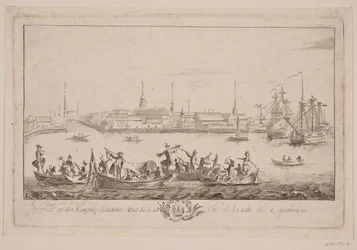 Prospect van Slotsholmen Gezien vanaf het Meer