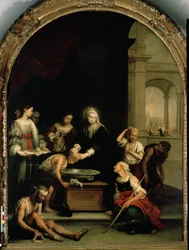 St. Elizabeth van Hongarije verzorgt de zieken en melaatsen, ca. 1671-74