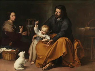 De Heilige Familie met een klein vogeltje, c. 1650