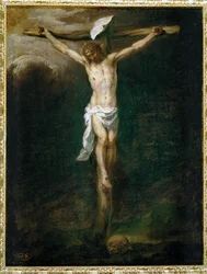 Christus aan het kruis ... (schilderij op doek)