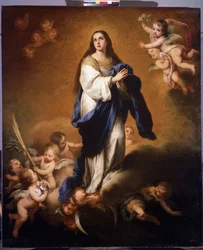 De Hemelvaart van de Heilige Maagd (Onbevlekte Ontvangenis van Esquilache of De Hemelvaart van de Heilige Maagd Maria). Schilderij van Bartolomé Esteban Murillo (1617-1682)