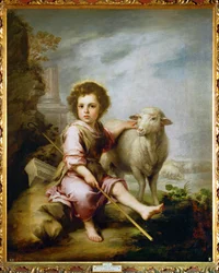 De goede herder (schilderij op doek)