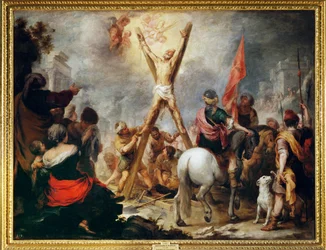 Het martelaarschap van Sint-Andreas (schilderij op doek)