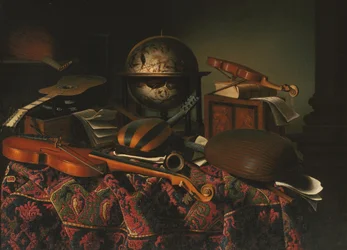 Stilleven met muziekinstrumenten