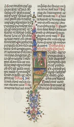 Missaal: Fol. 131: Sint Lucas met stier, 1469