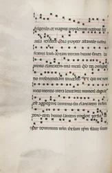 Missaal: Fol. 153v: Muziek voor Exultet, 1469