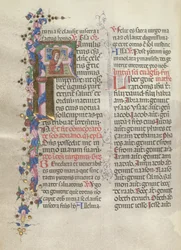 Missaal: Fol. 311v: Sint Anna met de pasgeboren Maagd