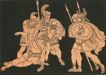 Aeneas en het lichaam van Lausus