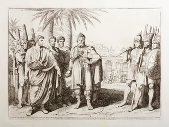 Gaius Popillius wordt als gezant naar koning Antiochus IV van Syrië gestuurd