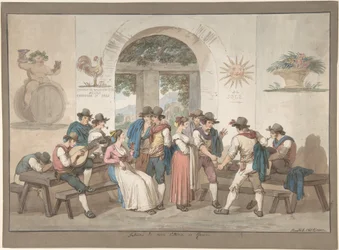 Interieur van een Romeinse herberg