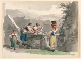 Wasserij in de bergen bij Rome