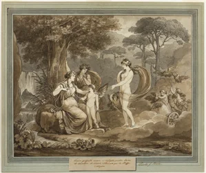 Venus Presenteert Cupido aan Calypso, uit De Avonturen van Telemachus, Boek 7