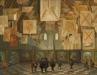 De Ridderzaal van het Binnenhof tijdens de Grote Vergadering van 1651