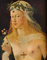 Geïdealiseerd portret van een courtisane als Flora, ca. 1520