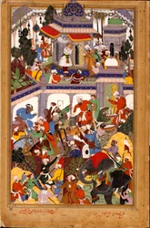Akbar bezoekt het heiligdom van Khwajah Muin ad-Din Chishti in Ajmer