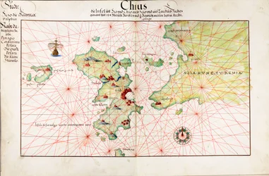 Kaart van Chius (Chios, Griekenland)
