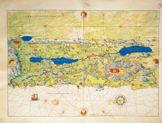 Heilig Land, Israël en Palestina, uit Atlas van de Wereld in drieëndertig Kaarten, door Battista Agnese