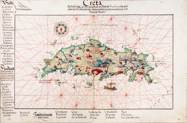 Kaart van Kreta 1554