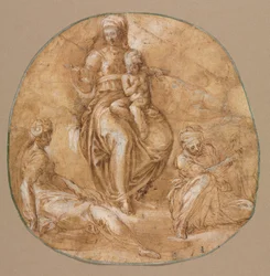 Maagd en Kind met St. Catharina van Alexandrië en Sint Anna (?)