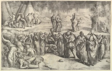 De Israëlieten verzamelen manna, ca. 1547
