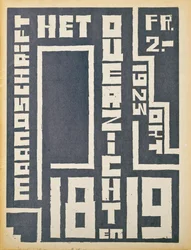 Omslag voor een uitgave van het tijdschrift "Het Overzicht", 1923
