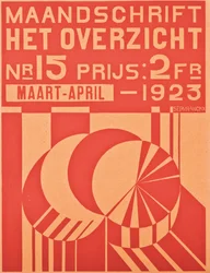 Omslag voor het maart-aprilnummer 1923 van het tijdschrift "Het Overzicht", 1923