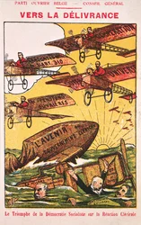 Poster ter promotie van de Parti Ouvrier Belge (Belgische Arbeiderspartij) voor 1914