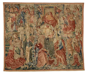 Wandtapijt, deel van een Credo-wandtapijt dat De Schepping van de Wereld uitbeeldt, gemaakt in Brussel, België, c.1500-10