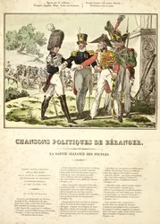 De Heilige Alliantie van de Naties, uit Chansons Politiques de Beranger, 1815-1818