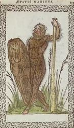 De Wilde Man, illustratie uit Omnium Fere Gentium nostraeque aetatis Nationum Habitus et Effigies door Jean Sluperji, Antwerpen, 1572