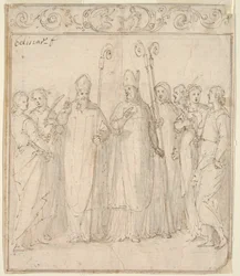 Augustinus, Ambrosius en andere heiligen