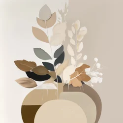 Abstracte botanische vaas