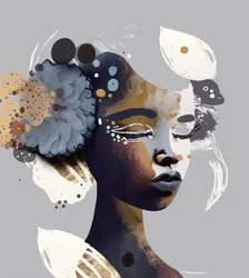Serene abstracte vrouw