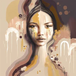 Geestvolle abstracte vrouw
