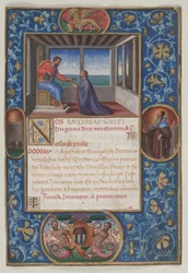 Blad uit een Commissie: Sint Marcus geeft de Sleutels van Venetië aan Francesco de Priuli