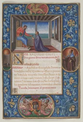 Blad uit een commissie: Sint Marcus geeft de sleutels van Venetië aan Francesco de Priuli, c. 1523-1524